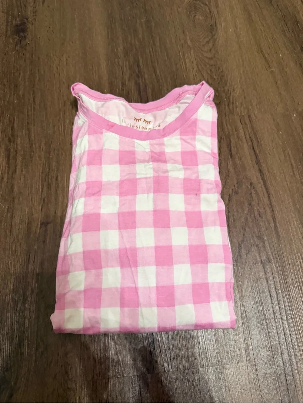 Little Sleepies Pink and White Gingham Kids Pajama Set